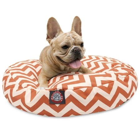 UPC: 0788995506225 | Majestic Pet Chevron Round Dog Bed Treated Polyester Removable Cover Machine Washable