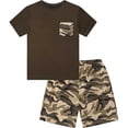 thumbnail image 3 of Boys Clothes Short Sleeve Camo T Shirt Top Shorts Set with Pockets Casual Summer Outifts for Kids 4-14 Years, 3 of 3