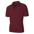 thumbnail image 4 of Luvrsol Men's T-Shirts Big & Tall Solid Basic Short Sleeve Turndown Collar Loose Cotton Casual Tops S-2XL, 4 of 8