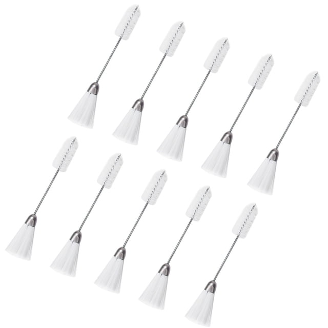 Brosse, 10 Pcs Brosse en Nylon Inoxydable Double Extrémité Brosse Élégante et Moderne