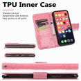 thumbnail image 5 of iPhone 13 Mini Case, Wallet Folio Case Magnetic Closure RFID Blocking Card Slots Kickstand Shockproof Case for 2021 iPhone 13 Mini,Pink, 5 of 6