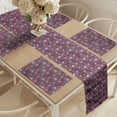 thumbnail image 2 of Ambesonne Birthday Table Runner & Placemats, Colored Fireworks Pattern, Placemat 4 pcs + Runner 12"x90", Dark Purple and Multicolor, 2 of 2