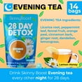 thumbnail image 4 of Skinny Boost 28 Day Detox Tea Kit-1 Daytime Tea (28 Bags) 1 Evening Detox Tea (14 Bags) Supports Detox & Cleanse-Non GMO, Vegan, All Natural, 4 of 7