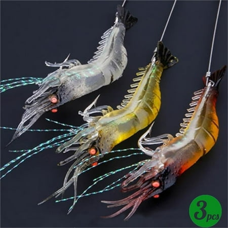 3pcs/7pcs Shrimp Lures Fishing Lures Artificial Fishing Bait Isca Artificial Ascesorios Pesca