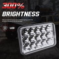thumbnail image 5 of 2PCS 4"X6" LED Headlights High-Low Beam Fit For Chevy C10 Pickup 81-1987 Ford Truck, 5 of 9