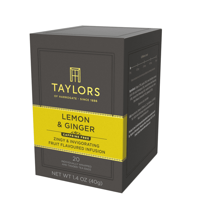 Taylors of Harrogate Lemon & Ginger, Herbal Tea, Individually