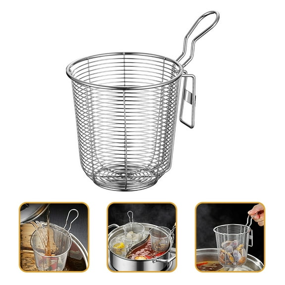 Sparsain Stainless Steel Noodle Strainer Pot Strainer Heat Resistant Mesh Colander Kitchen Supplies