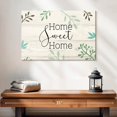 thumbnail image 2 of Elephant Stock Home Sweet Home Foliage Wall Sign Wall Art - Horizontal Canvas Wall Art - Living Room Wall Decor - Wall Signs Canvas - Beige And Black Decor By Susan Jill - 24" x 16", 2 of 4