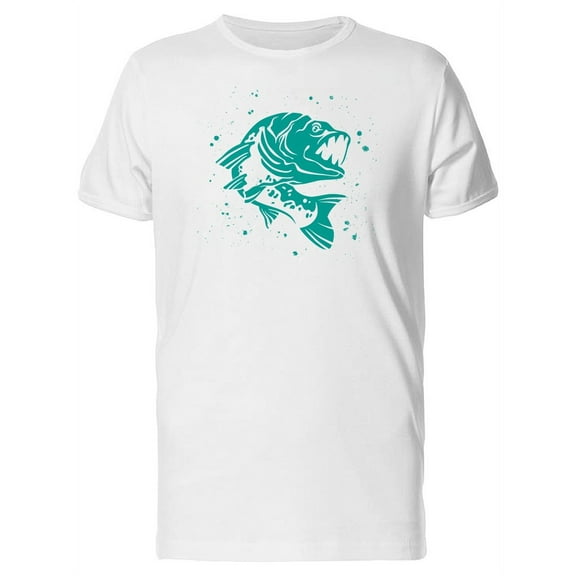 Predatory Pike Fish Doodle T-Shirt Men -Image by Shutterstock, Male Large