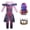 Jumpsuit + Colorful Wig + Crown, variant on Girls Evil Princess Costume Pink Jumpsuit Halloween Cosplay Fairy Tale Fancy Outfit