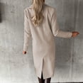 thumbnail image 5 of Yuyuzo Overcoats for Women Long Sleeve Full Length Lapel Neck Button Solid Color Coats with Pockets, 5 of 5