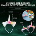 Light Up Unicorn Headband 4 PCS with Blink Ears, Flowers & Magical