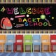 thumbnail image 5 of Bienvenido de nuevo a la escuela, cartel de pared, porche, puerta, telón de fondo, decoración de fiesta para exteriores, interiores Inevent HA000191-00B, 5 of 7