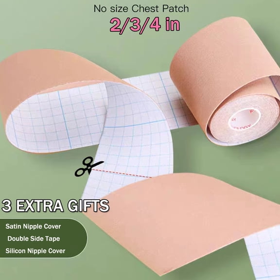 Breast Lift Tape, Boob Tape Stretchable in All Directions for Large Breasts, Breathable Boobytape for Lift, Achieve Chest Support for A-E Cup Large Breast, Beige