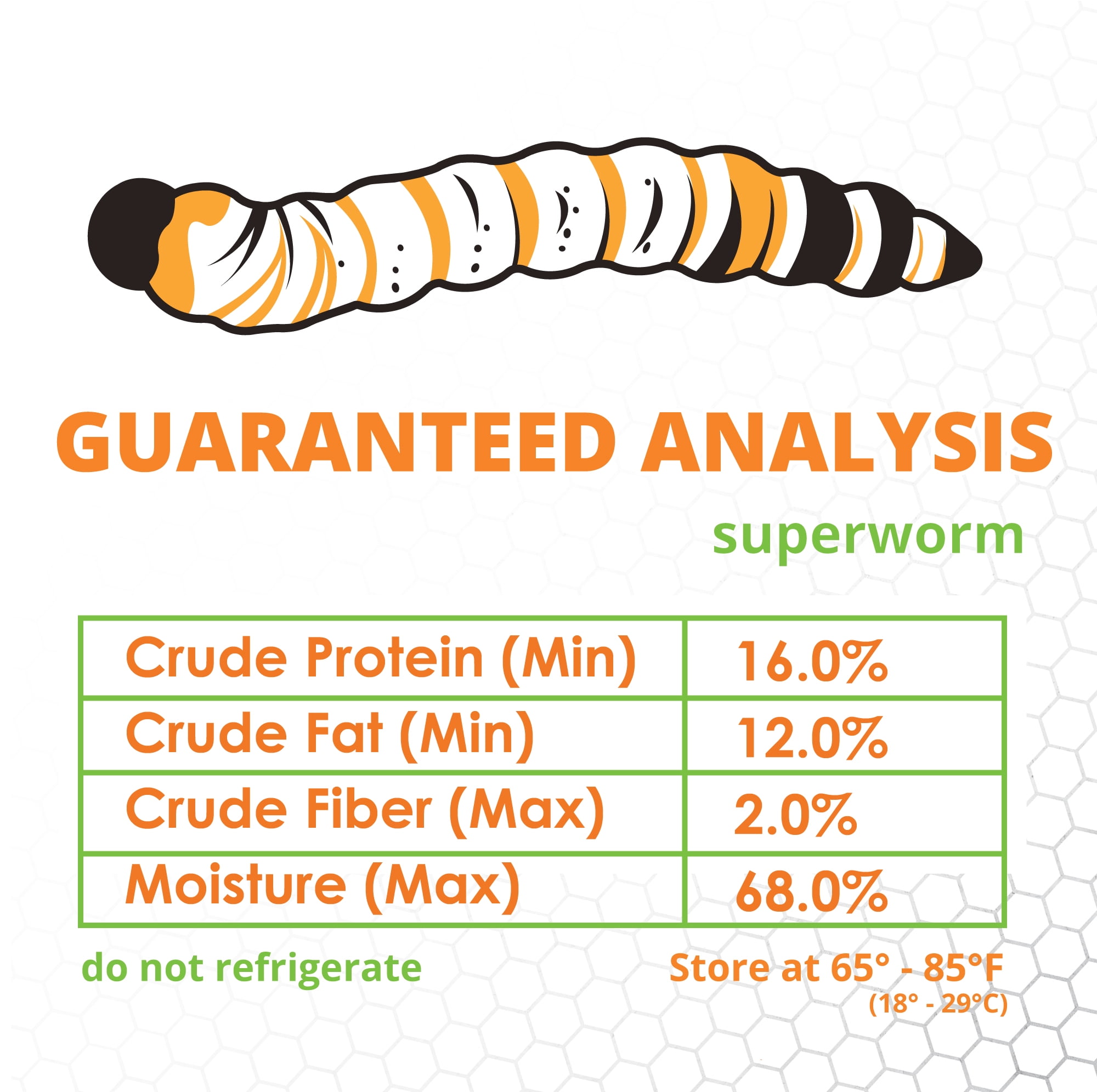 Mack's Natural Reptile Food 1 x Cup of 25 Large Superworms