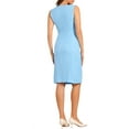 thumbnail image 3 of INSPIRE CHIC Vestido elegante sin mangas para mujeres, vestido ajustado tipo lápiz XS azul claro, 3 of 6