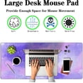 thumbnail image 2 of Computer Desk Pads Pink Large Gaming Mousepads Women¡¯s Office Decor Big Mouse Pads Mouse Pad Large Non-Slip Rubber Base 35.4" X 15.7" for Game Office, Cute Stellar in Watercolor, 2 of 6
