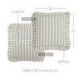 thumbnail image 4 of VHC Brands Finders Keepers Ruffled Fabric Euro Sham for Pillows Tan White Striped Farmhouse Cottage Bedding 26x26, 4 of 5