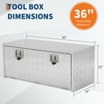 thumbnail image 4 of EDTara Lockable Aluminum Toolbox Chest, Heavy Duty Diamond Plate Storage Organizer With Keys for Trucks, Rvs, and Trailers, 4 of 6