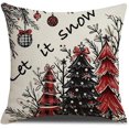 thumbnail image 3 of Christmas Decorative Throw Pillow Covers, Set of 2 Tree Pillowcases for Christmas Home Living Room Sofa Couch Decorations, 18 x 18 inches, 3 of 4