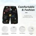 thumbnail image 6 of Picia Galaxy pattern Mens Swim Trunks with Compression Liner Stretch Beach Shorts Quick Dry with Zipper Pockets No-Chafing Board Shorts-3X-Large, 6 of 9