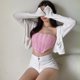 thumbnail image 2 of Txlixc - Camiseta de punto para mujer, sin tirantes, sin mangas, con dobladillo tipo pañuelo Txlixc  Sexy, 2 of 5