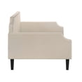 thumbnail image 3 of Pif Twin Daybed with Sleek Nailhead Trim Taupe Brown Fabric Upholstery, 3 of 5