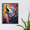 thumbnail image 3 of Pintura de diamante 5D DIY taladro redondo completo lobo silbido decoración del hogar arte artesanal Hugtrwg Para estrenar, 3 of 9