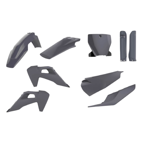 Polisport Motocross (MX) Replica Plastic Kit for Husqvarna TE & FE (2020–2023) Dirt Bike – OEM Quality, Durable, Flexible & Perfect Fit – Nardo Grey