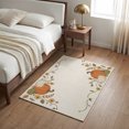 thumbnail image 4 of Entryway Rug 2'x3', Fall Thanksgiving Kitchen Runner Rugs Non-Slip Carpet Mats, Pumpkins Florals Minimalist Beige Bedside Rugs Runners Washable Floor Carpet for Bathroom Laundry Room, 4 of 8