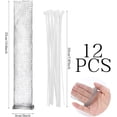 thumbnail image 2 of Lint Snare Traps Washing Machine Stainless Steel Laundry Mesh Washer Hose Filter 12 Pieces with 12 Pcs Cable Ties, 2 of 7