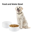 thumbnail image 3 of LarqeeWare Ceramic Non-Slip Dog Food and Water Bowl for Large Breed Dogs, Pet Bowl for Replacement 8.2inch  (Single Bowl, White), 3 of 5