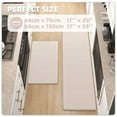 thumbnail image 3 of PABUBE Kitchen Rugs and Mats Anti Fatigue Cushioned, Non Slips Kitchen Floor Mat in Front of Sink, Memory Foam Floor Mat for Standing, 17"x29"+17"x59", Wheat, 3 of 9