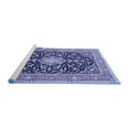 thumbnail image 2 of Ahgly Company Machine Washable Indoor Round Medallion Blue Traditional Area Rugs, 7' Round, 2 of 4