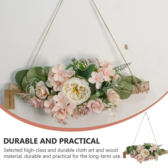 DPTALR Artificial Flower Decoration Style Decorative Flower Wreath Wall Pendant