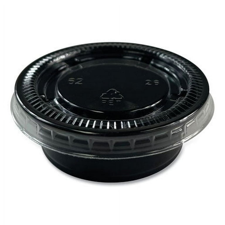 Souffle/Portion Cups, 1.5 oz, Polypropylene, Black, 2,500/Carton