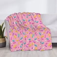 thumbnail image 3 of Honeii Donut print throw blanket, crafted from cozy cotton flannel, offers versatile home decor as a bedding suitable for all seasons.-50"x40", 3 of 6