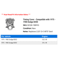 thumbnail image 2 of Timing Cover - Compatible with 1975 - 1980 Dodge B300 1976 1977 1978 1979, 2 of 2