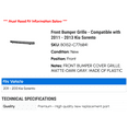thumbnail image 2 of Front Bumper Grille - Compatible with 2011 - 2013 Kia Sorento 2012, 2 of 2
