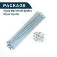 thumbnail image 5 of Bicycle Spokes Bike Wheel Spokes Silver Tone Nipple 1 Set 13G 249mm Length 45 Steel Galvanized, 5 of 7