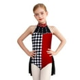 thumbnail image 1 of Fldy Robe de Danse d'Halloween pour Filles, Tutu de Ballet Rétro, Combinaison de Cirque, Justaucorps de Clown Bourgogne 14, 1 of 7