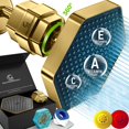 thumbnail image 1 of Filtro de cabezal de ducha AquaHomeGroup Luxury 20 Stage Golden, 1 of 9