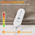 thumbnail image 1 of HomeMate Heated Blanket Electric Throw - 50"x60" Heating Blanket Throw 4 Hours Auto-Off 5 Heat Levels Heat Blanket Over-Heat Protection Flannel Sherpa Heater Blanket Electric ETL Certification, 1 of 4