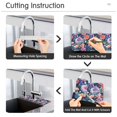 thumbnail image 5 of Yayeee Faucet Mat for Kitchen Sink 14.7" Diatomite Long Splash Guard Pad, Puprle Ethereal Floral Harmony, 2 Pack, 5 of 7