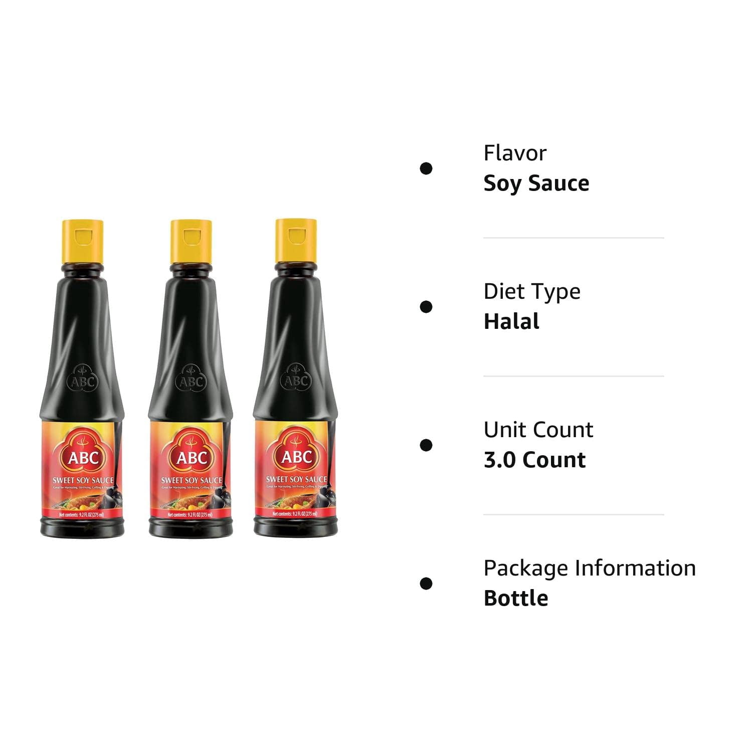 ABC Sweet Soy Sauce 9.2oz (Pack of 3)