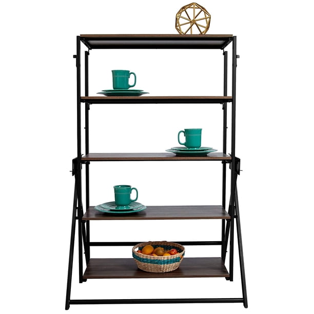 Origami 2 in 1 Multifunctional Storage Shelf To Table Desk, Black