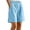 Light Blue, variant on ByworldtasicNo Boundaries Wide Leg Cotton Shorts for Women Elastic High Waisted Pleated Casual Loose Bermuda Shorts