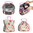 thumbnail image 2 of Pioneer Flower Drawstring Lunch Bag Women - Drawstring Lunch Bag Insulated for Work Office - Stain-Resistant Large Lunchbags for Women with Multi-Pockets, 2 of 6