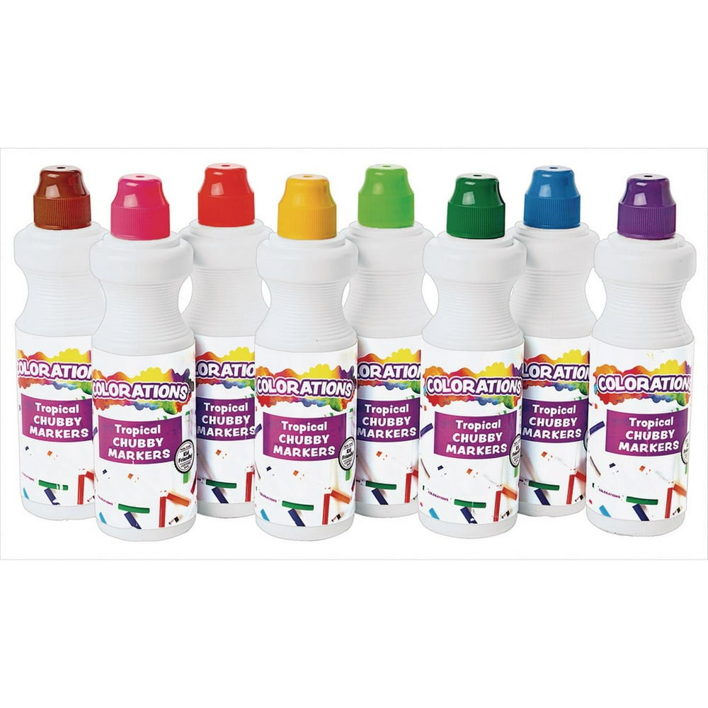 Dabber Markers, Washable, Tropical Colors, 8 Colors, Dot Markers, Bingo Markers, Dab and Dot