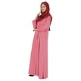 thumbnail image 3 of Bimba Vêtements Islamiques pour Femmes Longue Robe de Prière Maxi avec Hijab Imprimé Abaya en Rayonne Robe Musulmane à Boutons devant, 3 of 7